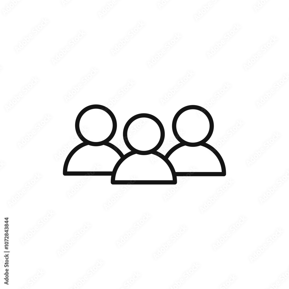Company staff icon vector line logo art Company staff icon vector line logo art