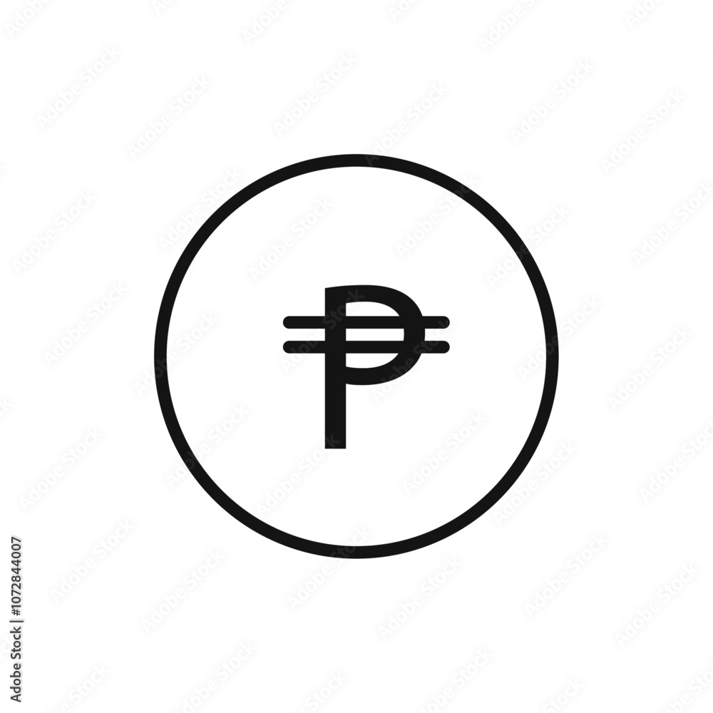 Cuba peso icon vector line logo art Cuba peso icon vector line logo art