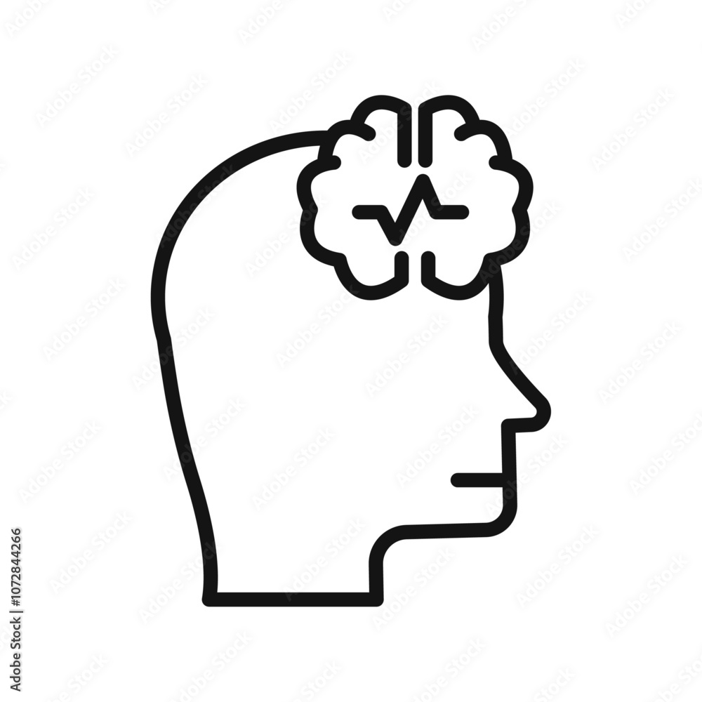 Epilepsy icon vector line logo art Epilepsy icon vector line logo art