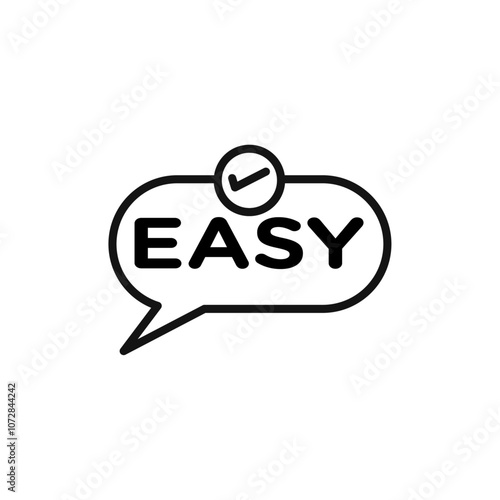 Easy icon vector line logo art