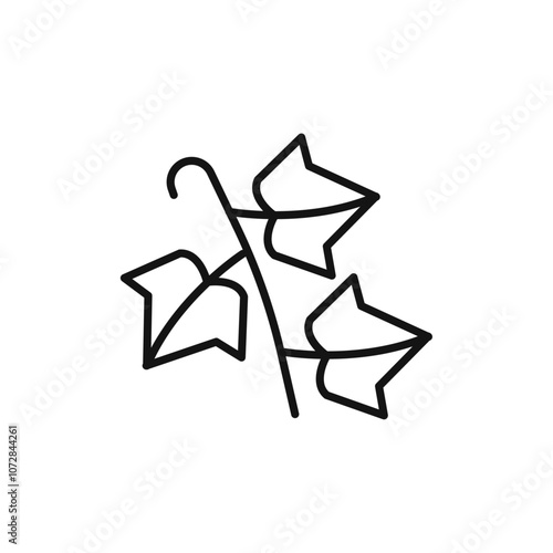 English ivy icon vector line logo art