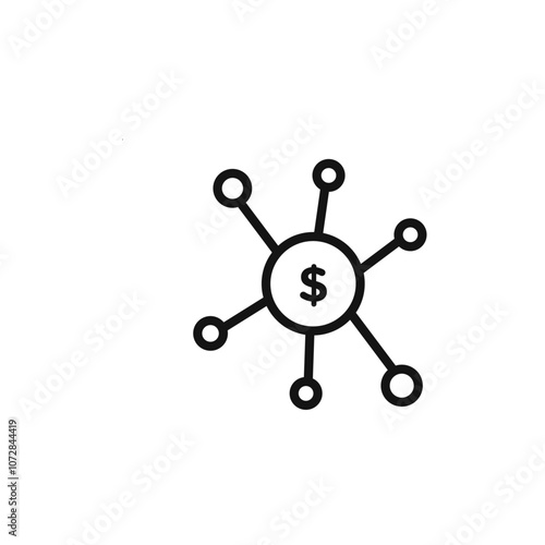 Financial Scheme icon vector line logo art