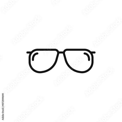 Glasses icon vector line logo art