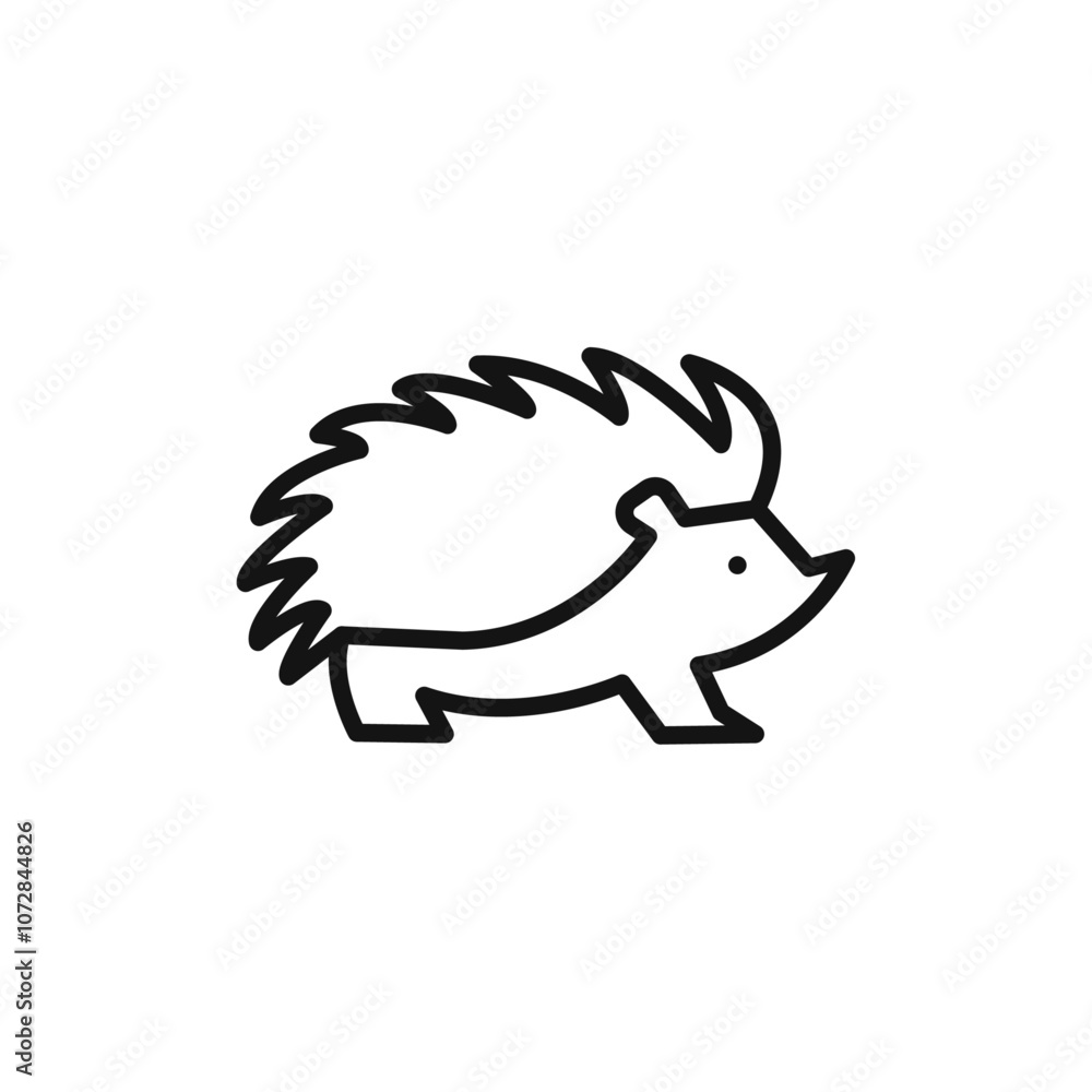 Hedgehog icon vector line logo art Hedgehog icon vector line logo art
