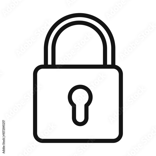 Lock icon vector line logo art