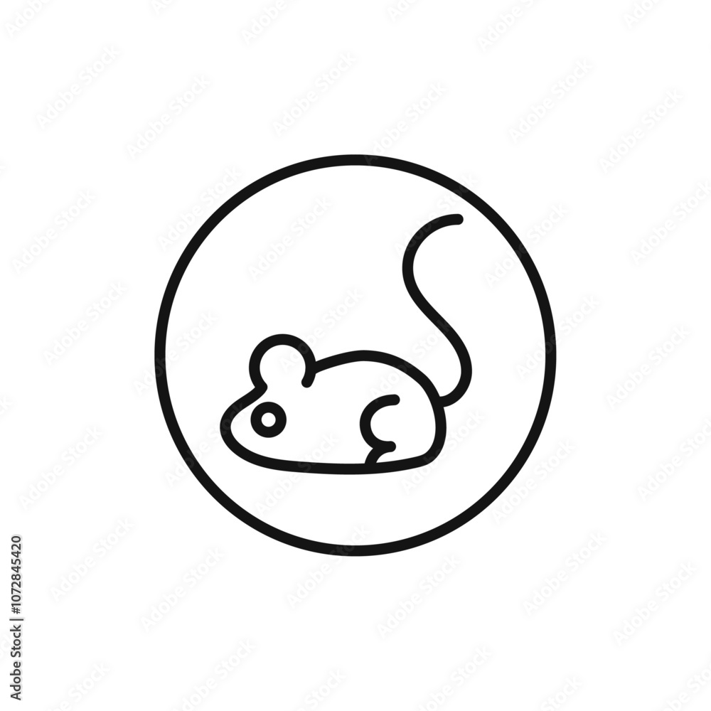 Mouse animal icon vector line logo art Mouse animal icon vector line logo art