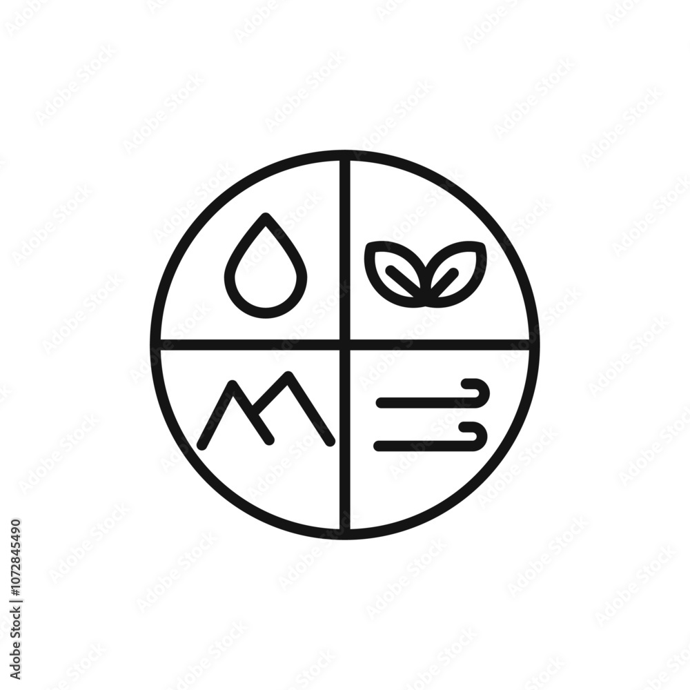 Natural resources icon vector line logo art Natural resources icon vector line logo art