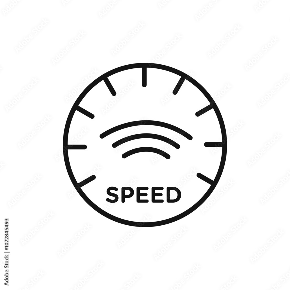 Network speed test icon vector line logo art Network speed test icon vector line logo art