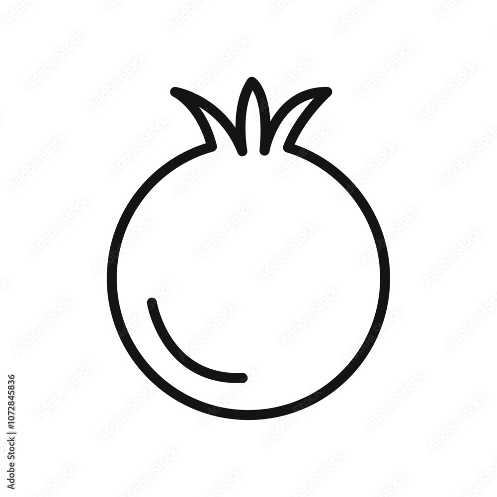 pomegranate icon vector line logo art pomegranate icon vector line logo art