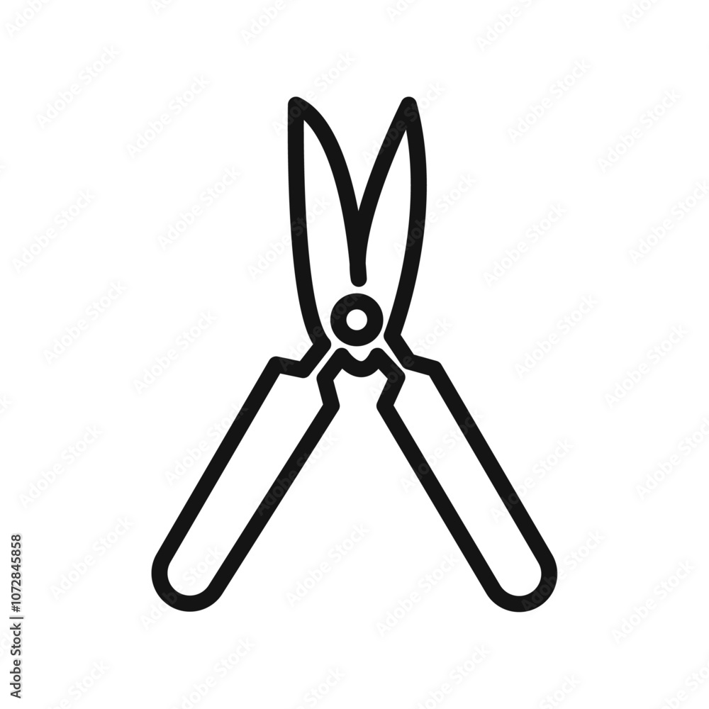pruner icon vector line logo art pruner icon vector line logo art