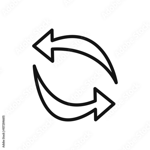 Free Download Synchronization icon vector line logo art - GFXLoad