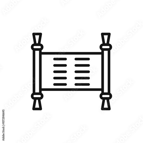 Torah icon vector line logo art