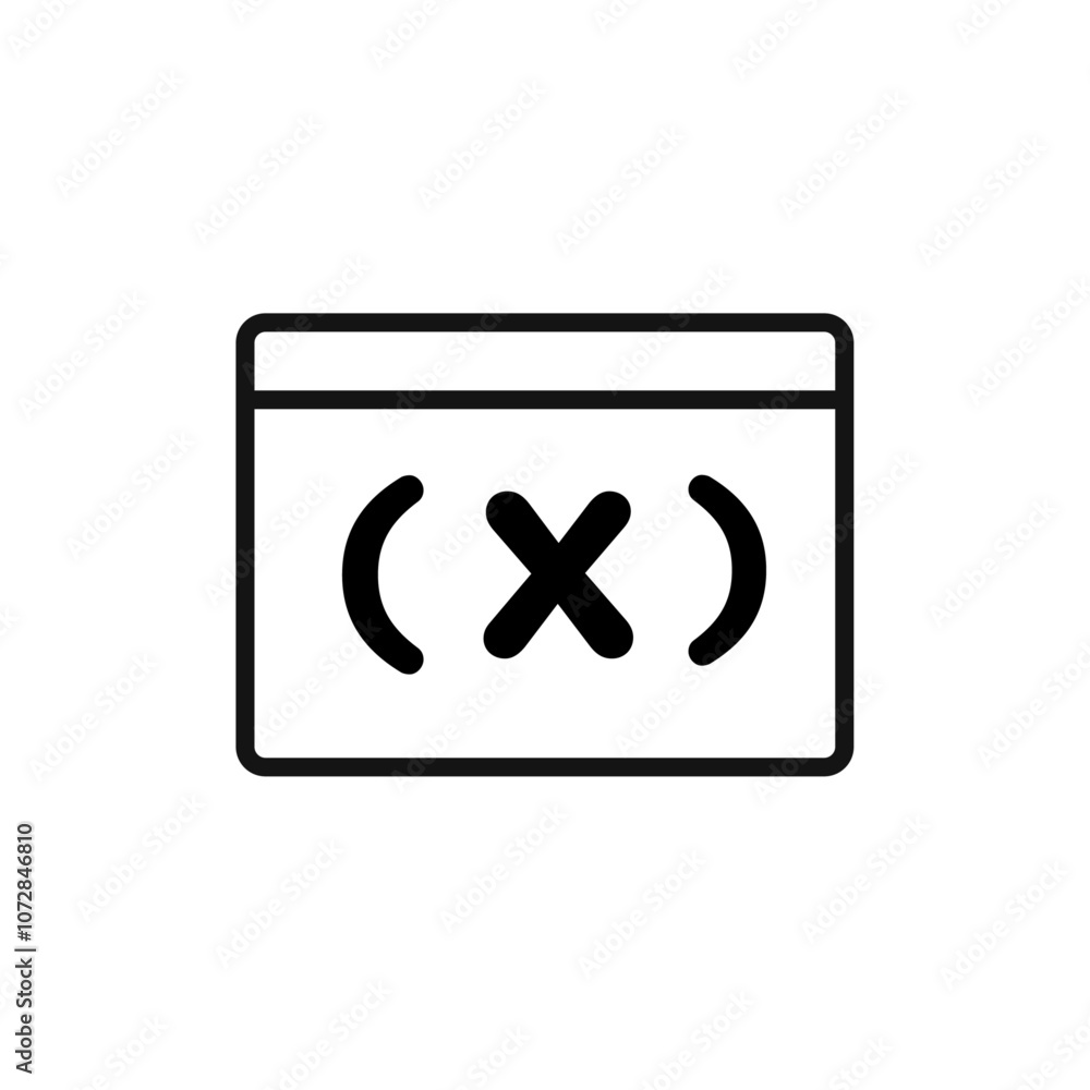 Variable symbol icon vector line logo art Variable symbol icon vector line logo art