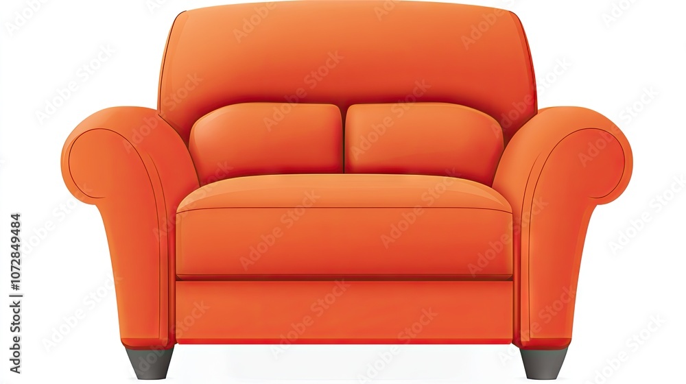 Cozy and Vibrant Orange Couch with Plush Cushions Perfect for Modern Living Spaces, Adding a Touch of Warmth and Style to Any Room or Office Environment Cozy and Vibrant Orange Couch with Plush Cushions Perfect for Modern Living Spaces, Adding a Touch of Warmth and Style to Any Room or Office Environment
