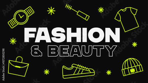 Black Friday sale. Social media post template, fashion and beauty, vector.