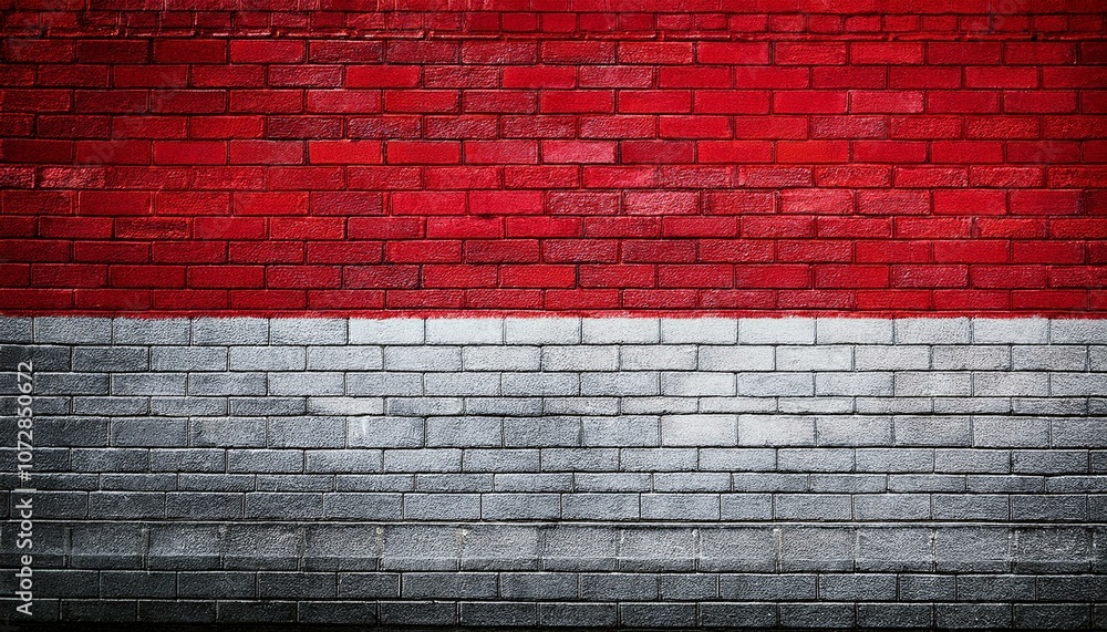 モナコの国旗がペイントされたレンガの壁。(Brick wall painted with the Monaco flag.)
モナコの国旗がペイントされたレンガの壁。(Brick wall painted with the Monaco flag.)