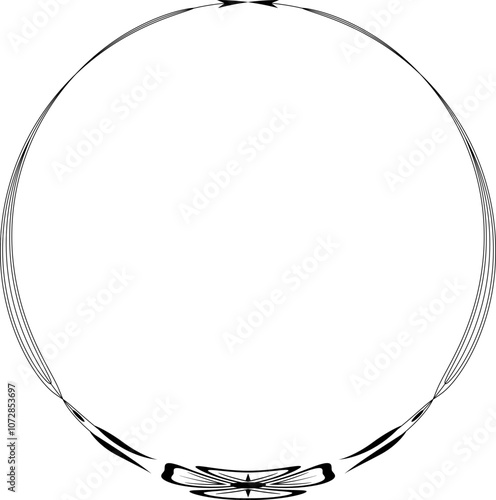 Decorative Round circular banner frames and borders photo