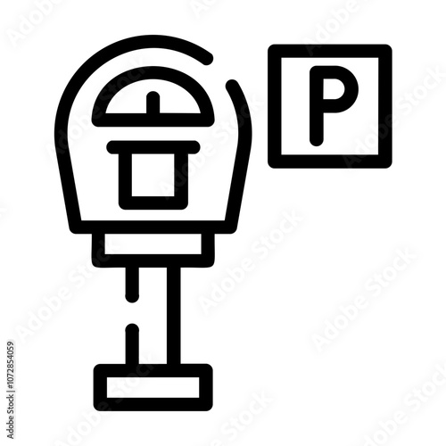 parking meter Line Icon