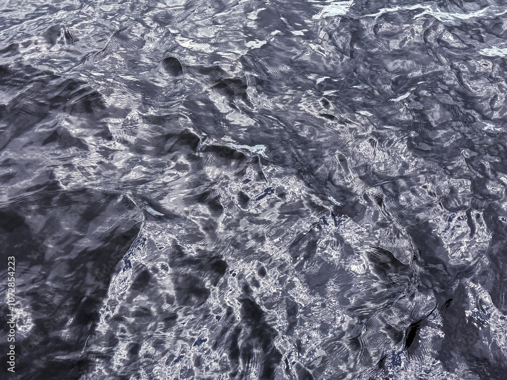 Obraz premium Gray silver shiny water abstract background