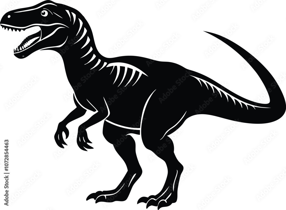 dinosaur silhouette, T-rex monster reptiles, Tyrannosaurus vector dinosaur silhouette, T-rex monster reptiles, Tyrannosaurus vector