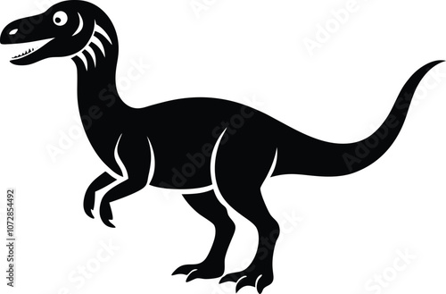 dinosaur silhouette, T-rex monster reptiles, Tyrannosaurus vector