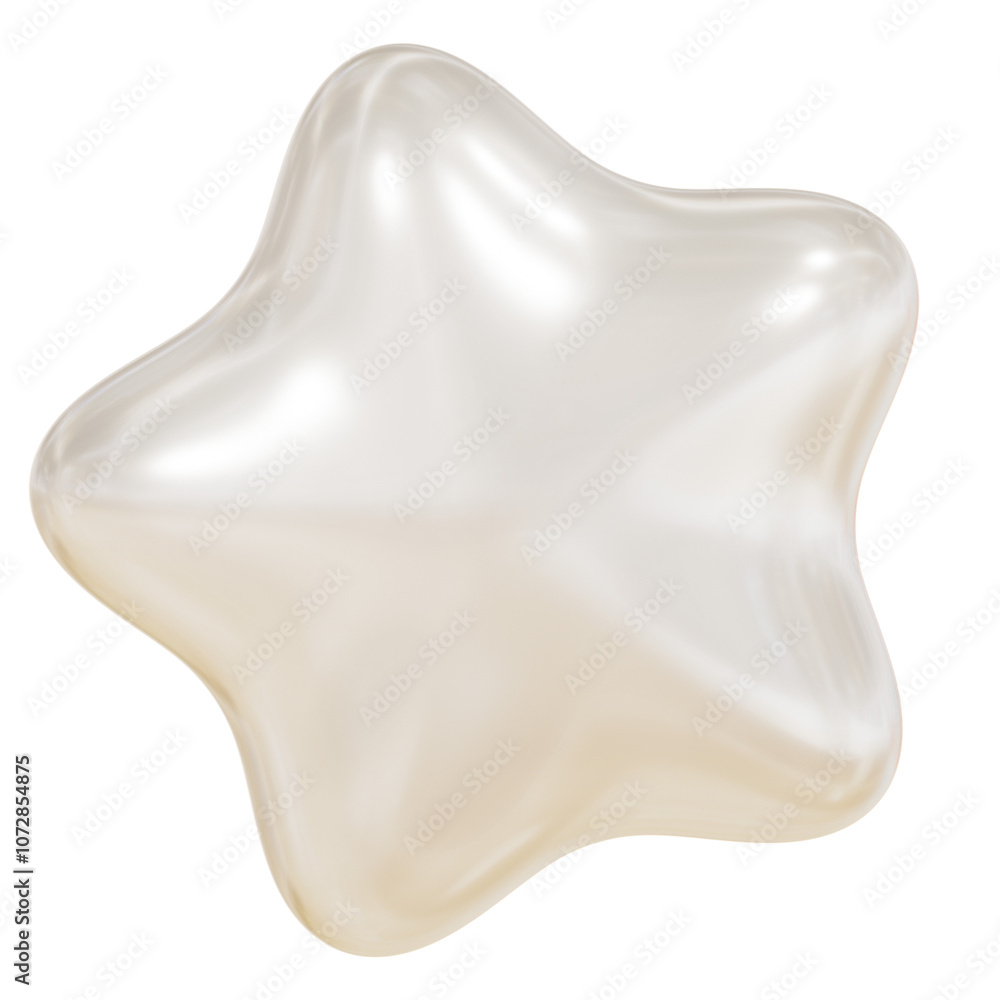 3D Star Shape White Chrome Metallic Texture Design 3D Star Shape White Chrome Metallic Texture Design