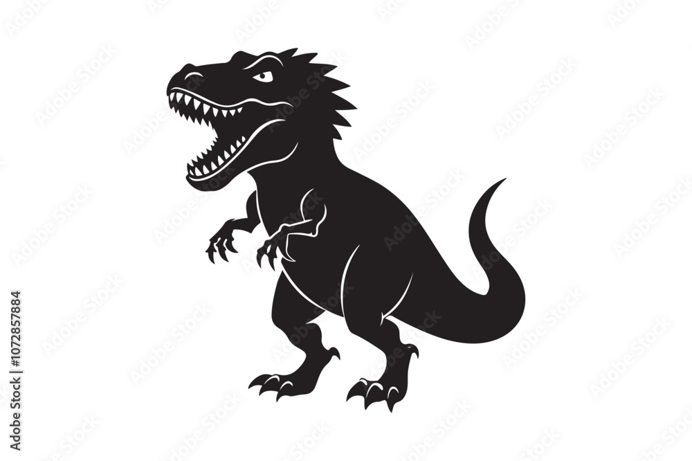 Obraz premium Dinosaurs Silhouette vector illustration, Dinosaurs Silhouette, Dinosaurs Silhouette Bundle 