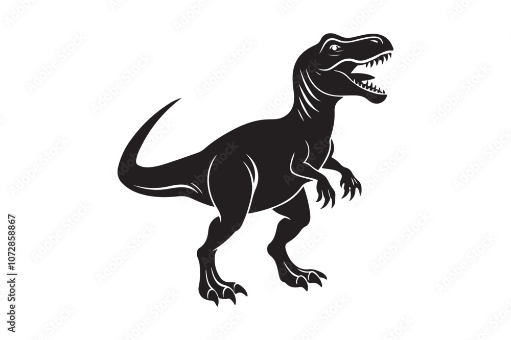 Fototapeta premium Dinosaurs Silhouette vector illustration, Dinosaurs Silhouette, Dinosaurs Silhouette Bundle 