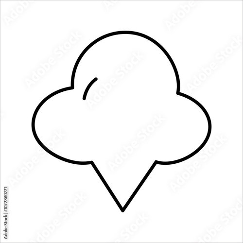White clouds look simple and minimalist