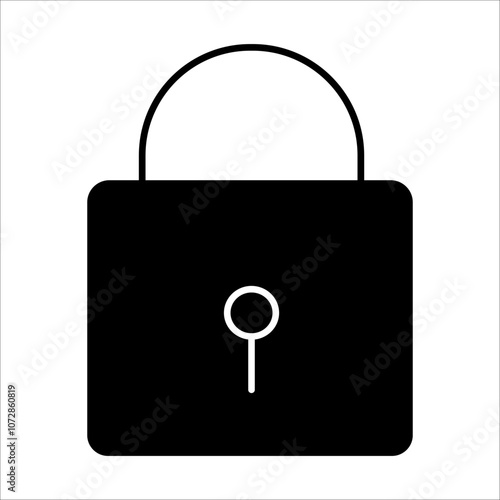 A bold padlock icon with a circular head, representing advanced security and reliable protection. Ideal for cybersecurity, privacy apps, or website interfaces