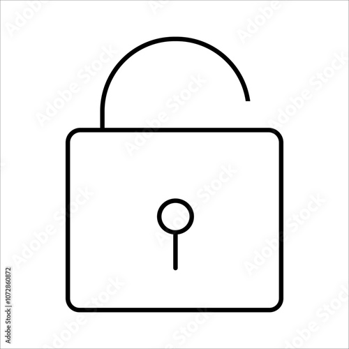 A bold padlock icon with a circular base, symbolizing data security and protection. Perfect for cybersecurity or privacy apps.