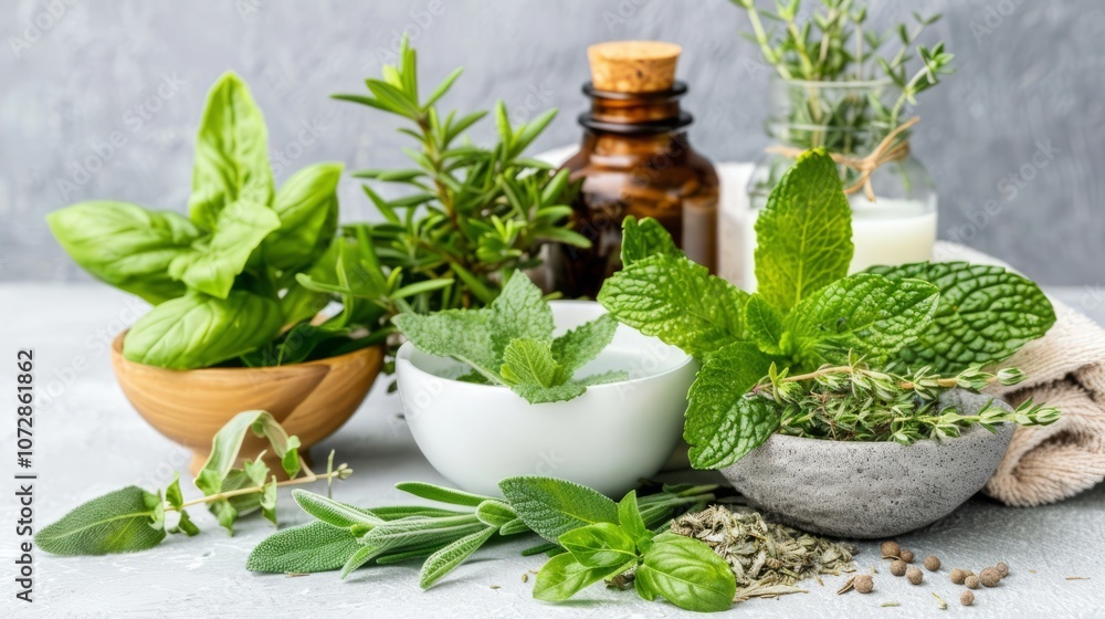 Fresh herbs and essential oils for natural health and beauty.