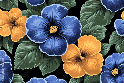 Wallpaper Mural Peach and light lilac tones with delicate spring flowers set against an abstract background. Torontodigital.ca