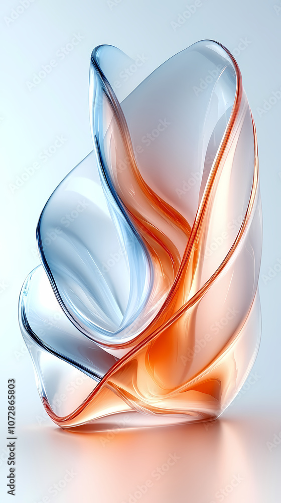 Naklejka premium Peach and light lilac tones with delicate spring flowers set against an abstract background.