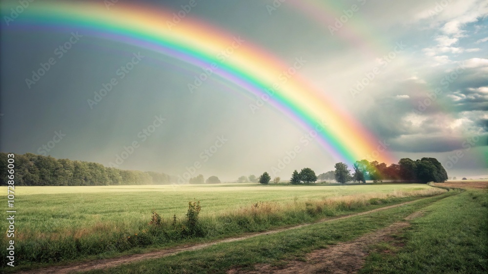 Naklejka premium Gradient mesh background with a blurred rainbow-colored overlay, artistic style, soft focus