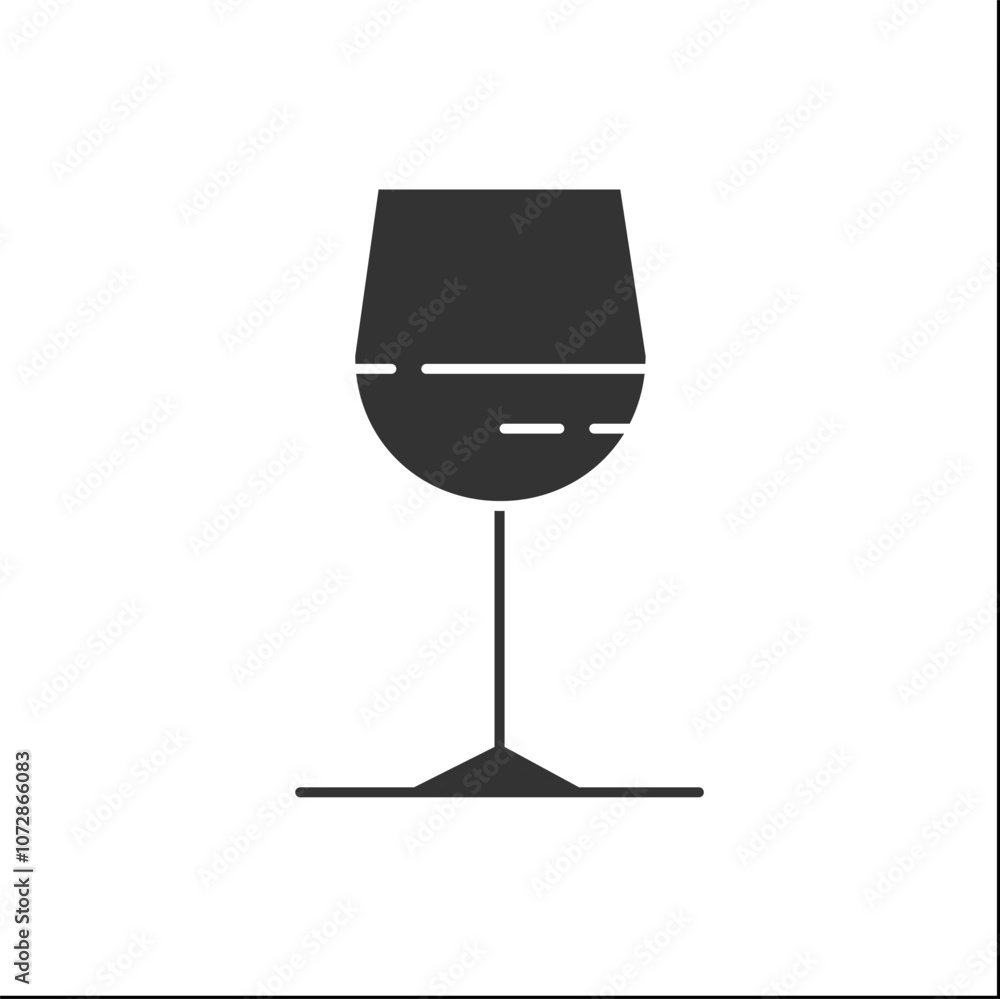 Wine glass glyph icon. Alcohol stemware.Party drink.Restaurant, night club, bar menu. Wine, champagne or cocktail glass.Cocktail party concept.Filled flat sign.Isolated silhouette vector illustration Wine glass glyph icon. Alcohol stemware.Party drink.Restaurant, night club, bar menu. Wine, champagne or cocktail glass.Cocktail party concept.Filled flat sign.Isolated silhouette vector illustration