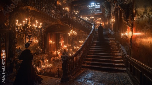 Candlelit Mansion Interior