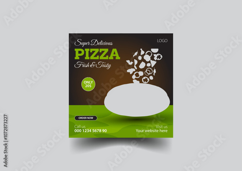 Special pizza social media post template