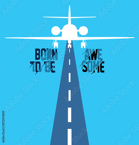 Aero plane Design, Vector, Graphics, Illustration Art for kids T-shirt.
