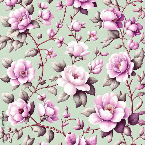 seamless pattern with flowers