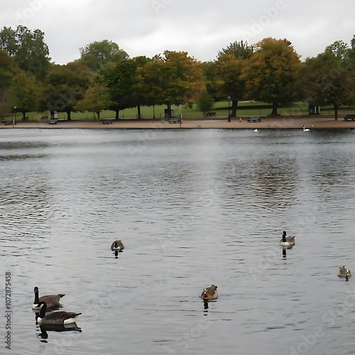 The atmosphere in London, surrounded by buildings, architecture, and beautiful public parks.