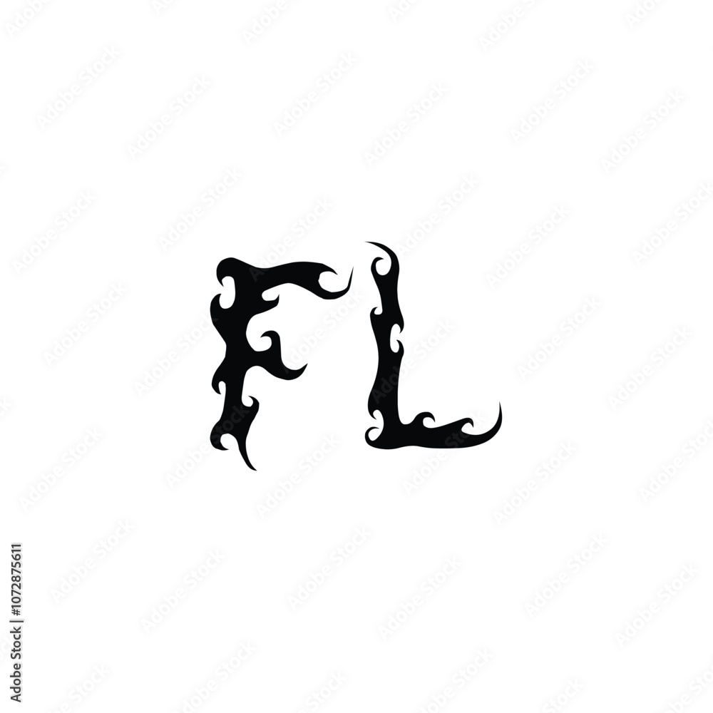 FL monogram logo design letter text name symbol monochrome logotype alphabet character simple logo FL monogram logo design letter text name symbol monochrome logotype alphabet character simple logo