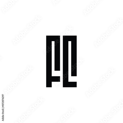 FL monogram logo design letter text name symbol monochrome logotype alphabet character simple logo