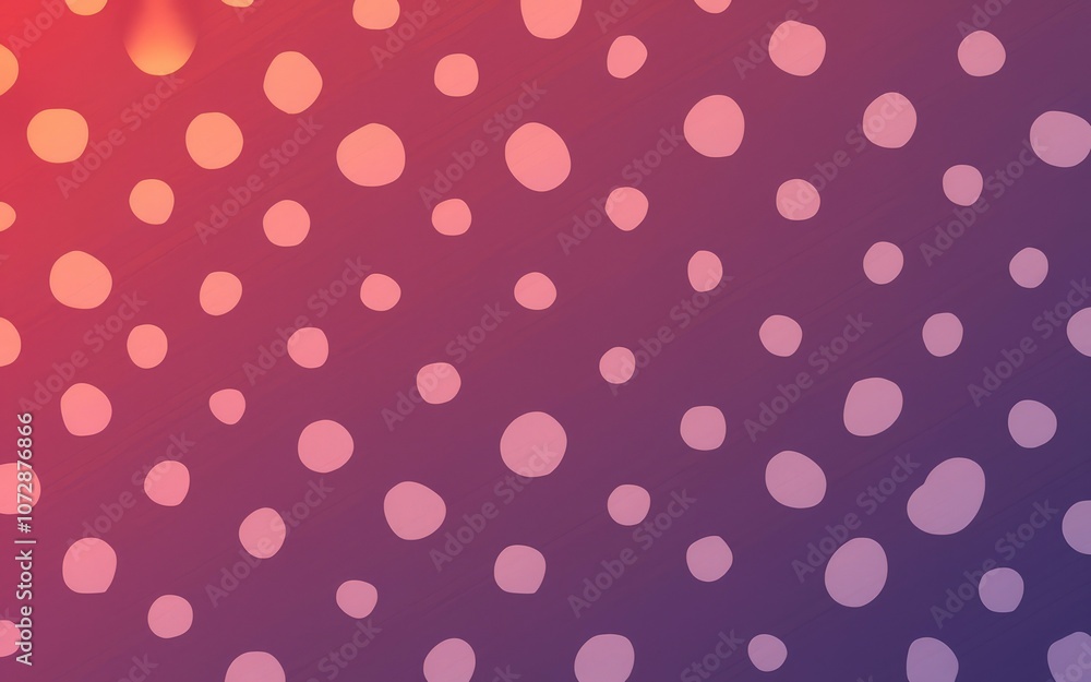 Pink purple dot pattern. Abstract background with scattered circles.  Evokes feelings of joy and playfulness.