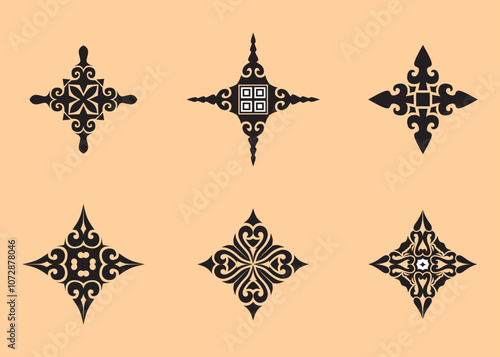6 mandala vector art illustration