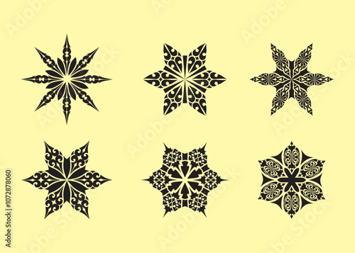 Beautiful mandala clipart design star design