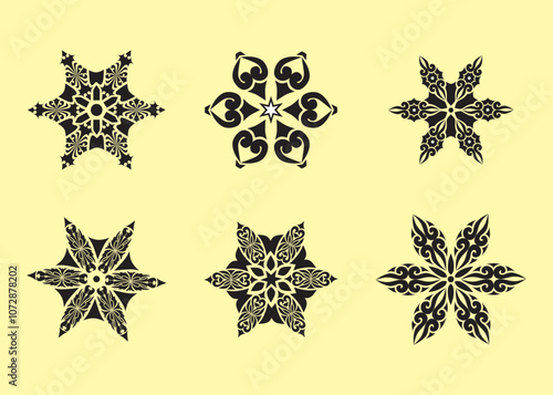 The latest 6 mandala package shape star and circle
