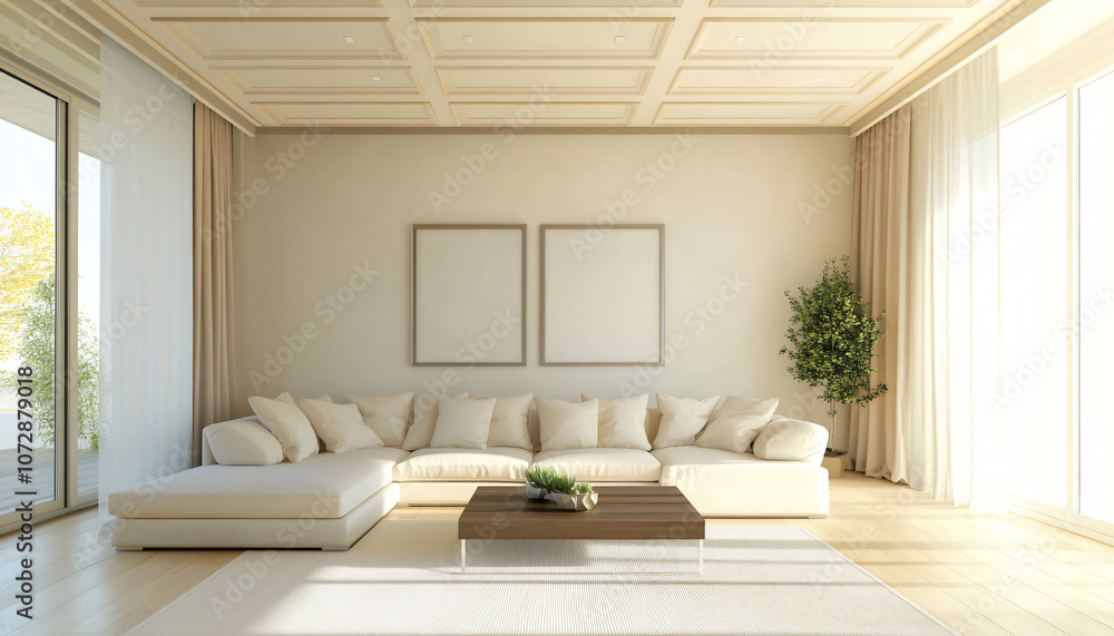 Fototapeta premium Fresh minimalist interior design ideas, each one unique