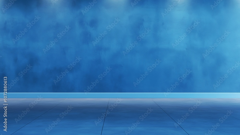 Empty blue minimalist room background Empty blue minimalist room background