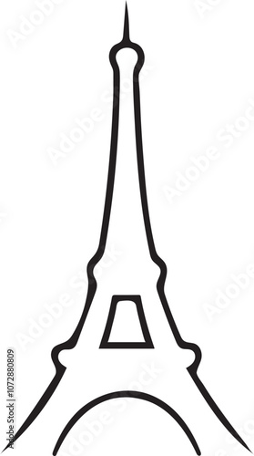 eiffel tower isolated on white